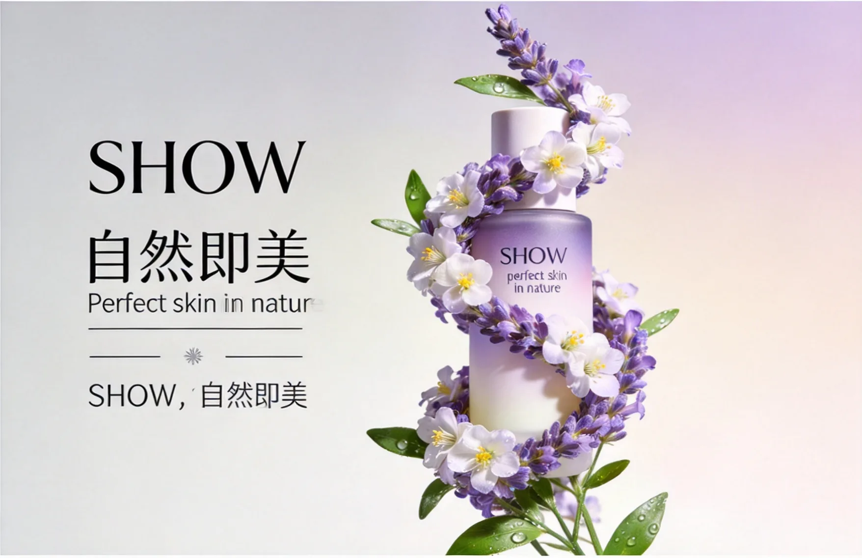 AI Ad Case:SHOW ,Perfect Skin In Nature